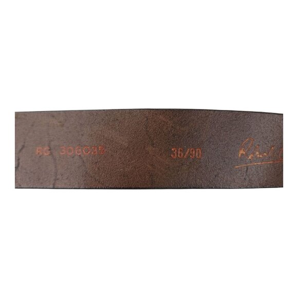 Robert Graham Mens Genuine Italian Leather Belt 36/90 Brown 44" Long 1 1/2" Wide - Picture 8 of 14